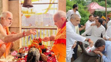 छिमछिमा हनुमान मंदिर पैदल यात्रा कर दर्शन के लिए पहुंचे मंत्री रावत