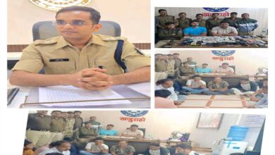 छतरपुर पुलिस अधीक्षक अगम जैन के निर्देशन में खजुराहो में हुई जुआरियों पर एक बड़ी कार्यवाही