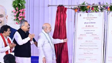 केन्द्रीय गृह मंत्री अमित शाह ने एनएफएसयू और एनएफएसएल का किया भूमिपूजन