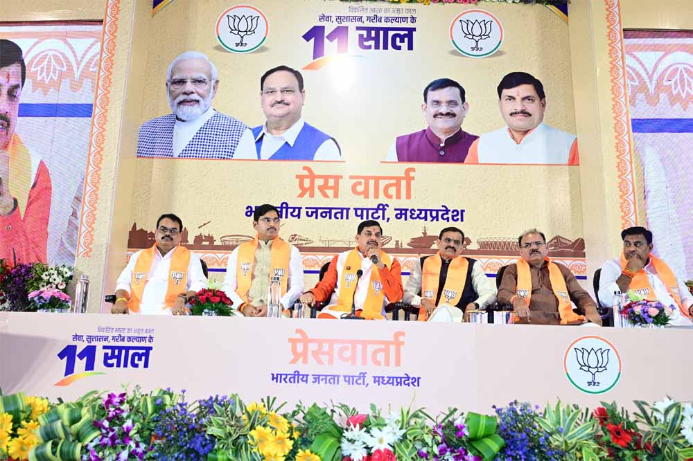 प्रधानमंत्री जी के 11 साल सेवा, सुशासन और गरीब कल्याण के लिए समर्पित रहे: विष्णुदत्त शर्मा