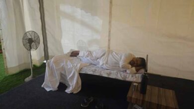 ऊर्जा मंत्री प्रद्युम्न सिंह तोमर ने भोपाल में टेन्ट में किया रात्रि विश्राम