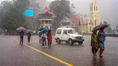 हिमाचल में फिर बरसेगा कहर: अगले 5 दिन भारी बारिश का अलर्ट हिमाचल में फिर बरसेगा कहर: अगले 5 दिन भारी बारिश का अलर्ट