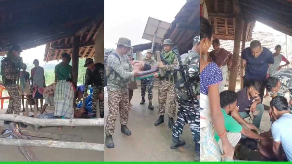 जवानों ने बढ़ाया मानवता का मान: बीमार ग्रामीण को कैंप लाकर बचाई जान