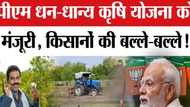 प्रधानमंत्री धन-धान्य कृषि योजना’ को मिली मंजूरी प्रधानमंत्री धन-धान्य कृषि योजना’ को मिली मंजूरी