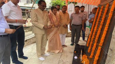 औद्योगिक क्षेत्र बलियरी में विस्‍फोट से शहीद हुए श्रमिकों के स्‍मारक पुष्प अर्पित कर दी गई श्रद्धांजलि