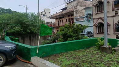 हमीदिया हॉस्पिटल में अतिक्रमण का मामला मुख्यमंत्री तक पहुंचा, हरा रंग पोत कर लगाये धार्मिक झंडे