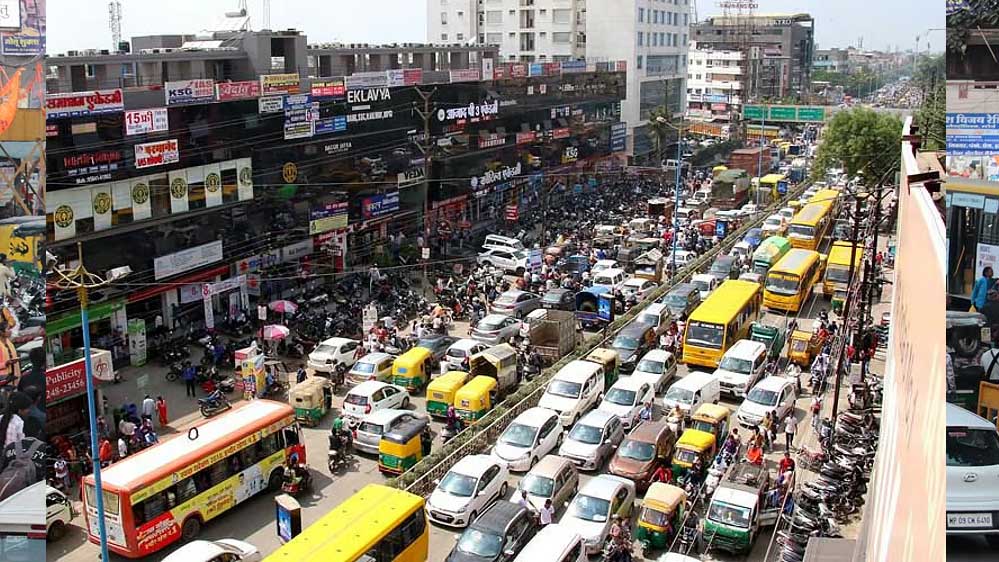 शहर में ट्रैफिक व्यवस्था बदहाल, हाईकोर्ट ने सख्ती दिखाई, कलेक्टर, पुलिस कमिश्नर और निगमायुक्त को हाजिर होने को कहा