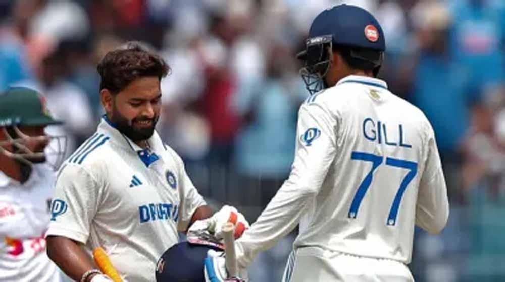 भारत का चौथा विकेट गिर गया है, पंत 65 रन बनाकर आउट हुए, गिल क्रीज पर मौजूद