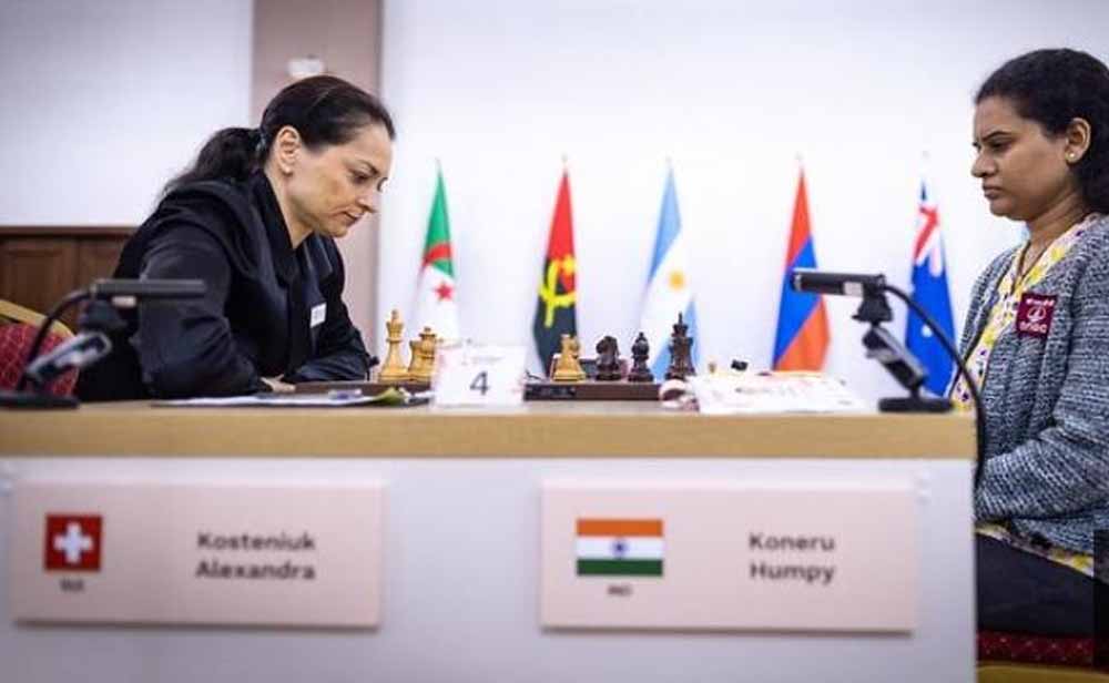 फिडे महिला वर्ल्ड कप: प्री-क्वार्टरफाइनल में चारों भारतीय खिलाड़ी टाईब्रेक में पहुंचीं फिडे महिला वर्ल्ड कप: प्री-क्वार्टरफाइनल में चारों भारतीय खिलाड़ी टाईब्रेक में पहुंचीं