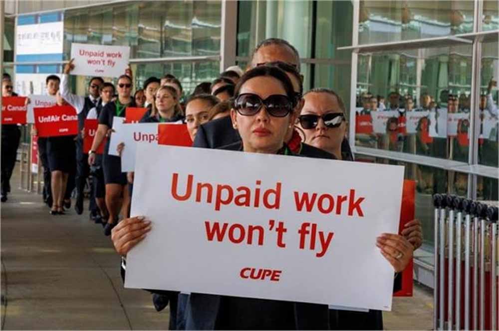 यात्रियों की बढ़ी मुश्किलें, एयर कनाडा की उड़ानें रद्द, फ्लाइट अटेंडेंट्स की हड़ताल जारी