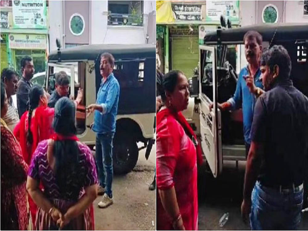 भोपाल के जोन-8 में गंदगी पर स्पॉट फाइन को लेकर एएचओ रवींद्र यादव और महिला कांग्रेस अध्यक्ष संतोष कसाना में बहस