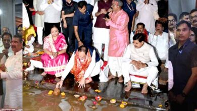केंद्रीय मंत्री नड्डा और मुख्यमंत्री डॉ. यादव माँ नर्मदा की महाआरती में हुए शामिल