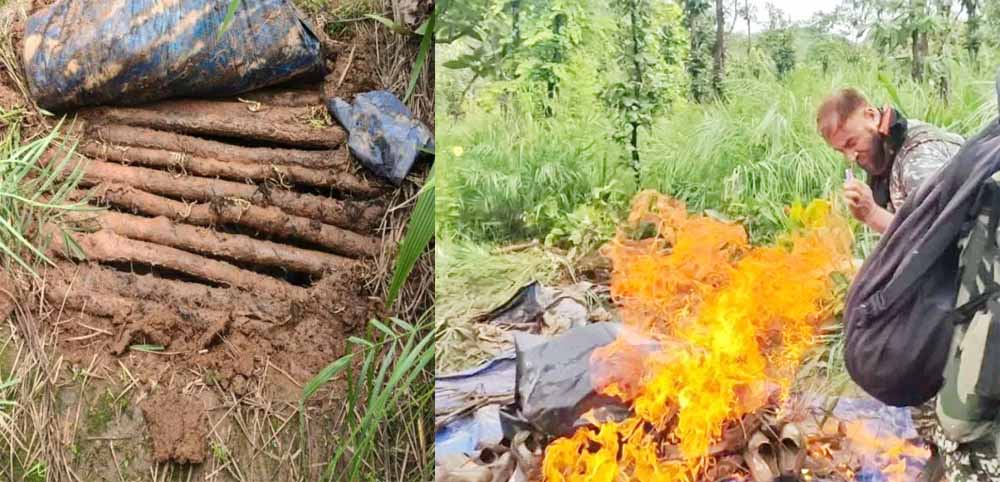 CRPF की बड़ी कार्रवाई: नक्सलियों के खुफिया डंप से बरामद हुई भारी मात्रा में दैनिक सामग्री