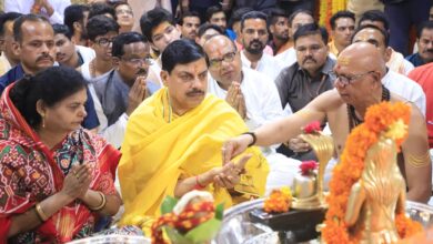 महाकाल मंदिर में पर्जन्य अनुष्ठान, CM मोहन यादव सहित 66 पंडितों ने की पूजा महाकाल मंदिर में पर्जन्य अनुष्ठान, CM मोहन यादव सहित 66 पंडितों ने की पूजा