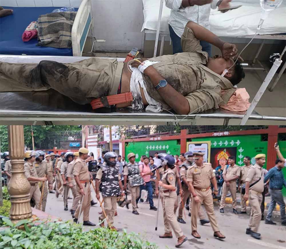 वकीलों का बवाल: दरोगा सहित चार पुलिसकर्मी पीटे, कचहरी बनी छावनी