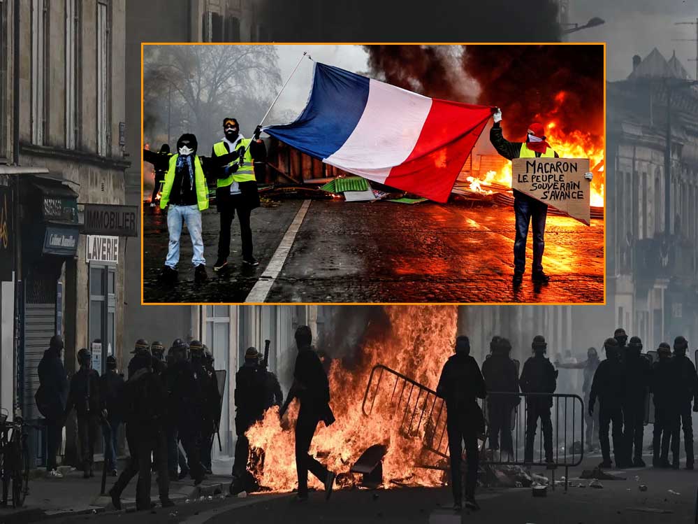 नेपाल की राह पर फ्रांस: सड़कों पर प्रदर्शन, 80,000 पुलिसकर्मी तैनात