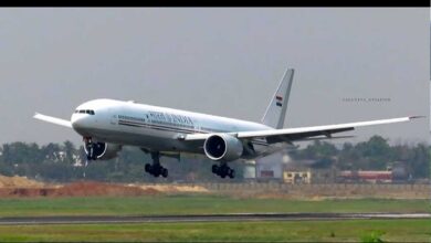 PM मोदी के धार दौरे से पहले इंदौर एयरपोर्ट पहुंचा ‘भारत-1’ बोइंग-777 विमान