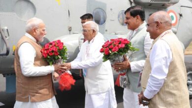 प्रधानमंत्री मोदी का इंदौर आगमन पर हुआ आत्मीय स्वागत