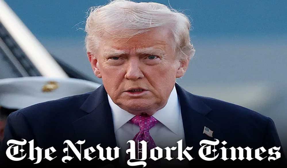 ट्रंप का न्यूयॉर्क टाइम्स पर करारा हमला, 15 बिलियन डॉलर के मानहानि केस की दी धमकी