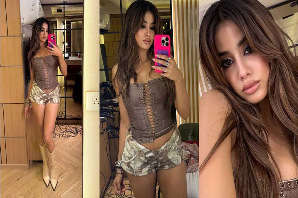 काउगर्ल बनीं जाह्नवी कपूर, स्ट्रैपलेस कॉर्सेट और शॉर्ट्स में लूटी महफिल काउगर्ल बनीं जाह्नवी कपूर, स्ट्रैपलेस कॉर्सेट और शॉर्ट्स में लूटी महफिल