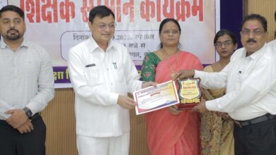 रायपुर : कैबिनेट मंत्री  लखन लाल देवांगन के आतिथ्य में शिक्षक सम्मान समारोह आयोजित