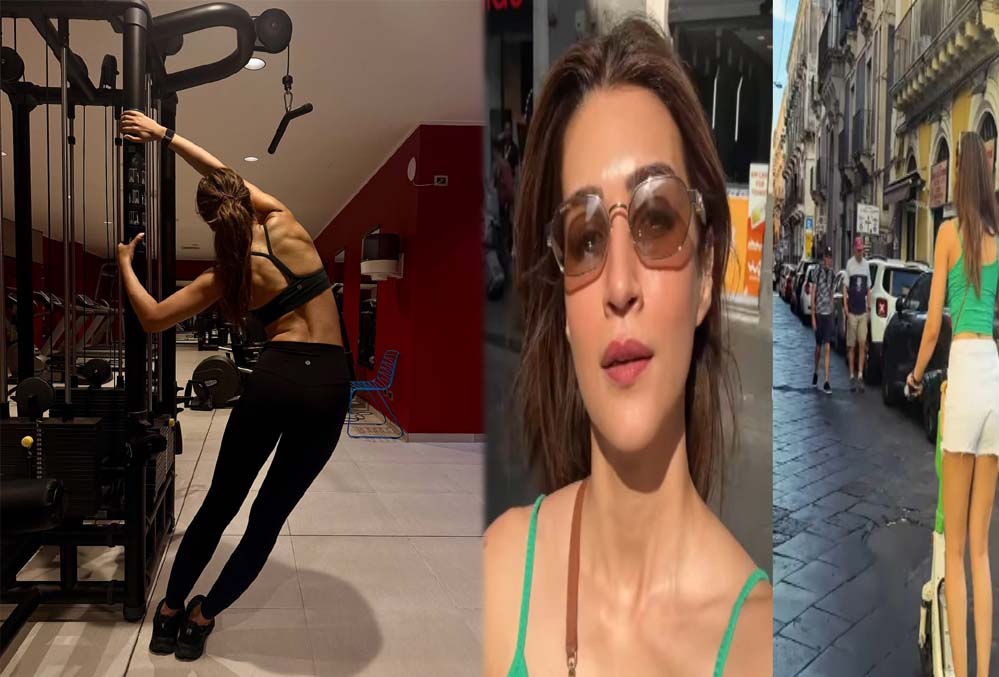 कॉकटेल 2 की शूटिंग के बीच कृति सेनन ने दिखाया जिम में पसीने का जलवा, फ्लॉन्ट किया टोंड बैक