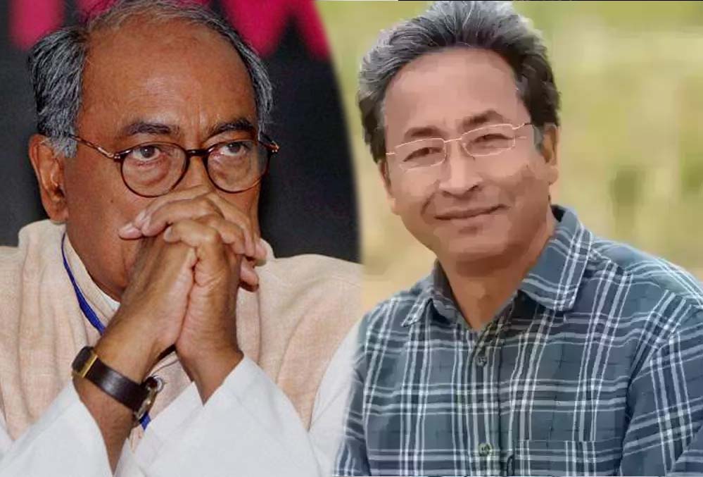 दिग्विजय सिंह ने NSA एक्शन को बताया गलत, सोनम वांगचुक के साथ कांग्रेस का समर्थन