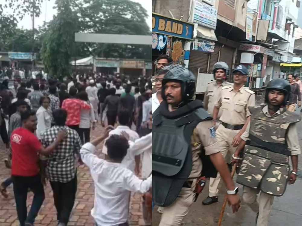 MP में गणेश विसर्जन के दौरान हंगामा, ‘लव जिहाद’ झांकी दिखाने पर हुई पथराव MP में गणेश विसर्जन के दौरान हंगामा, ‘लव जिहाद’ झांकी दिखाने पर हुई पथराव