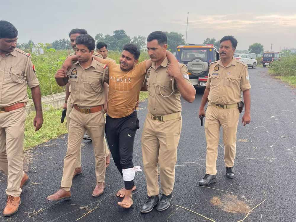 बरेली मुठभेड़: पैर में गोली लगी और गिरा बदमाश, पुलिस ने किया गिरफ्तार