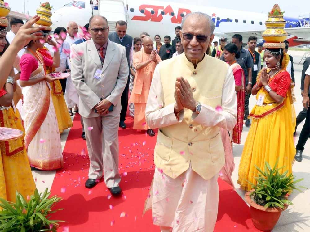 मॉरीशस के पीएम का अयोध्या में भव्य स्वागत, CM योगी ने किया रेड कारपेट वेलकम