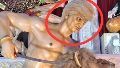 दुर्गा पूजा पंडाल में ट्रंप की मूर्ति, महिषासुर की जगह! पीएम मोदी को धोखा देने का संदेश?