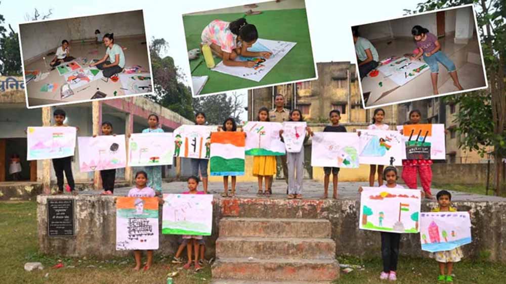 शहीदों को समर्पित रंग: कोरबा में बच्चों की चित्रकला प्रतियोगिता