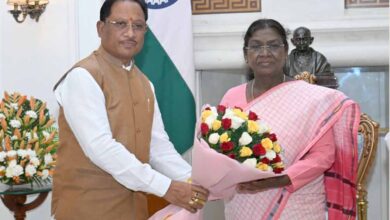 मुख्यमंत्री विष्णुदेव साय ने नई दिल्ली में राष्ट्रपति द्रौपदी मुर्मू से की सौजन्य भेंट