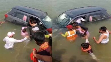 एमपी में दिल दहलाने वाला दृश्य: डैम में गिरी कार, परिवार को लोगों ने बचाया – देखिए साहस की कहानी!