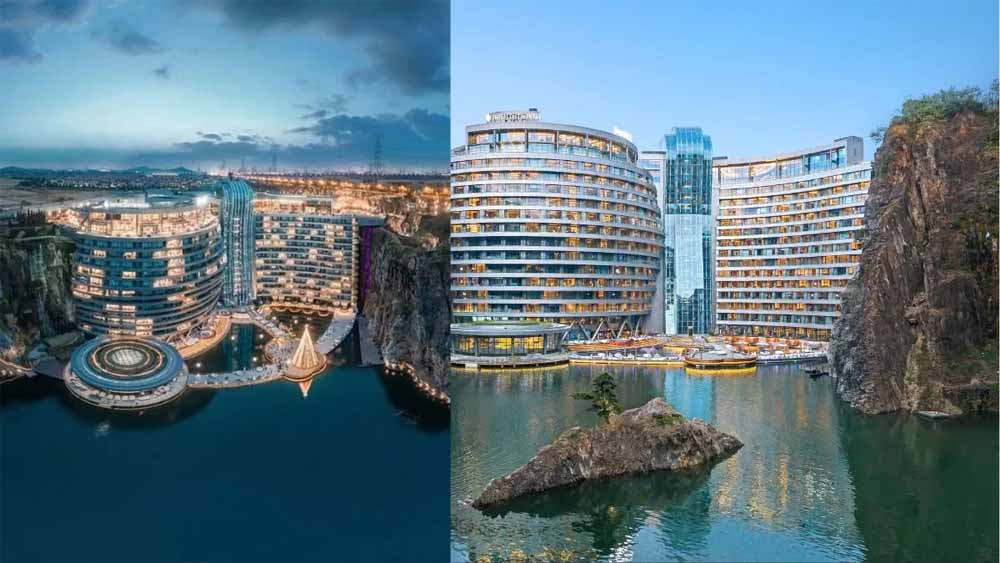 जमीन के नीचे 88 मीटर गहराई में बना 4000 करोड़ का वॉटरफॉल होटल, वास्तुकला में है एकदम अलग! जमीन के नीचे 88 मीटर गहराई में बना 4000 करोड़ का वॉटरफॉल होटल, वास्तुकला में है एकदम अलग!