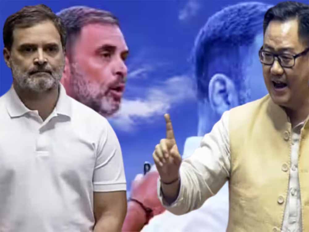 भारत विरोधी बयान पर बवाल: राहुल गांधी को किरेन रिजिजू ने आड़े हाथों लिया