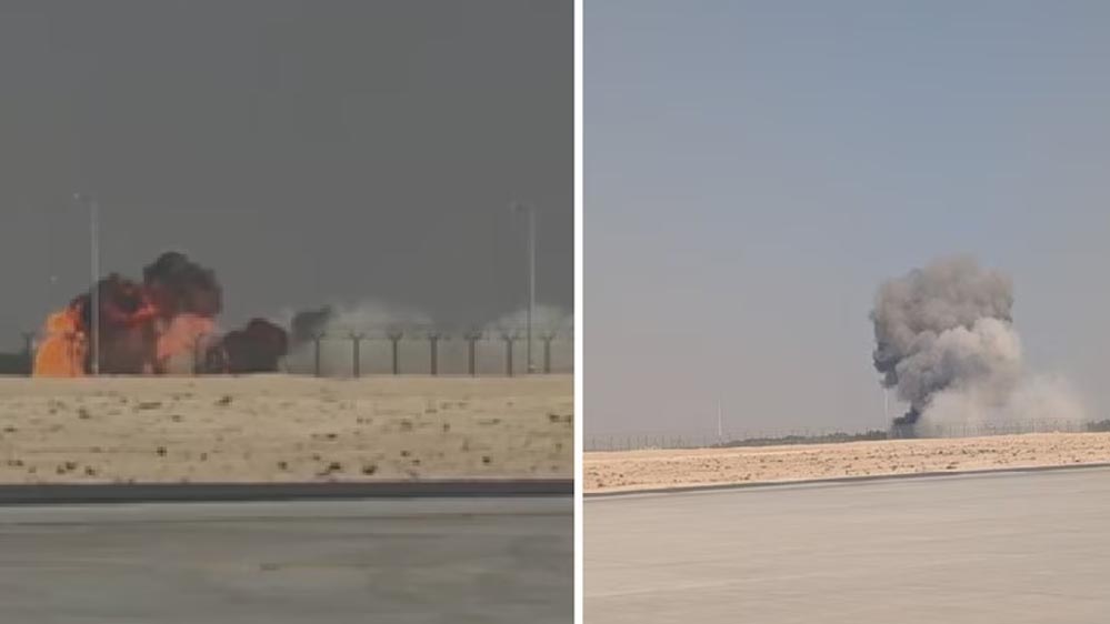 दुबई एयर शो के दौरान तेजस विमान क्रैश हुआ, जमीन पर गिरते ही आग का गोला बना