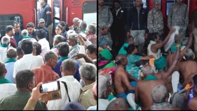 नर्मदापुरम में हाई-वोल्टेज ड्रामा: दिल्ली जा रहे 100 किसानों को ट्रेन से उतारा, स्टेशन पर अर्द्धनग्न प्रदर्शन