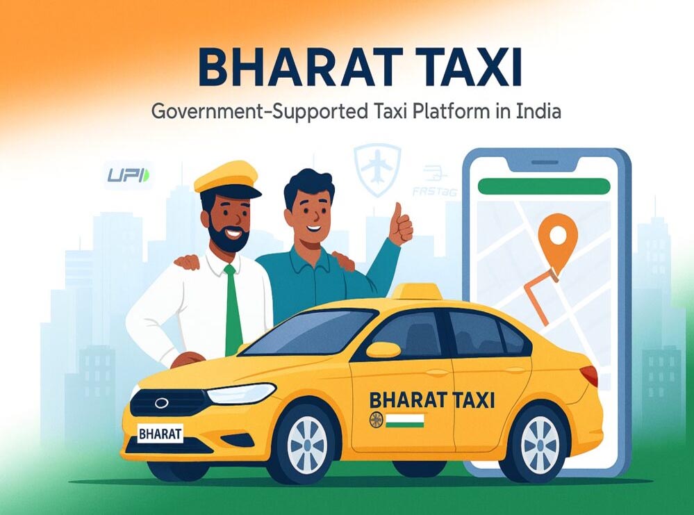 Bharat Taxi दिल्ली में 1 जनवरी से लॉन्च: सर्ज प्राइसिंग हटाया, ड्राइवरों को मिलेगा 80% किराया