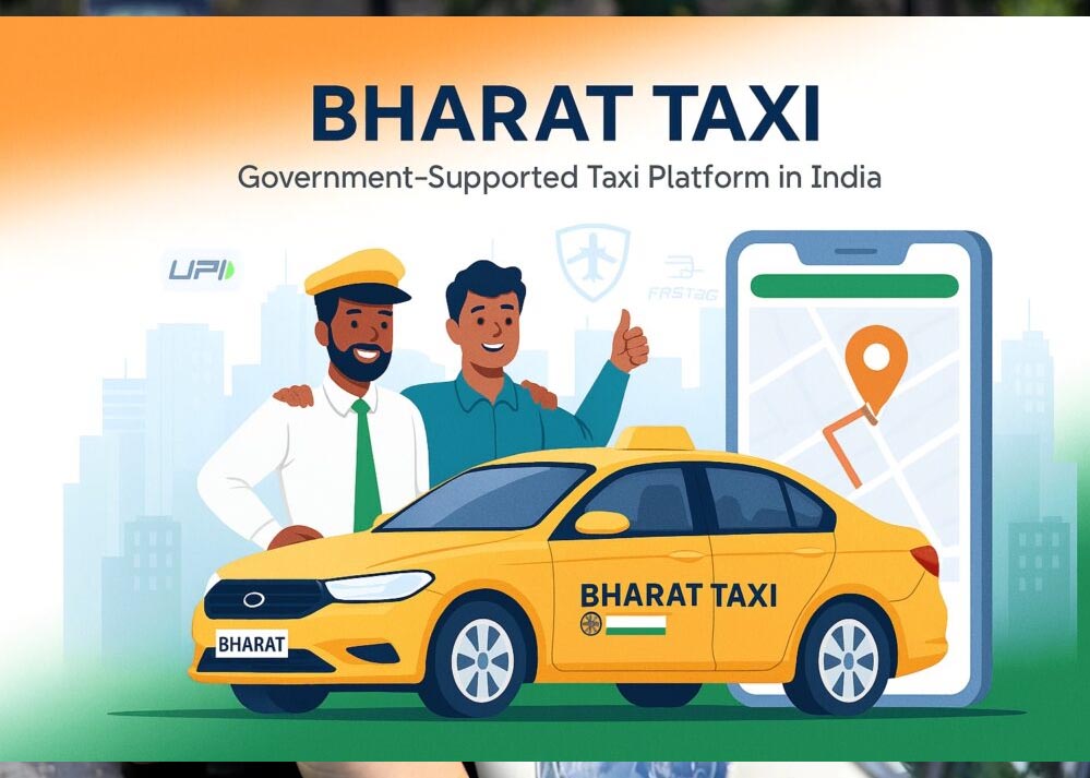 Bharat Taxi की शुरुआत: सस्ता किराया और ड्राइवरों को पूरी कमाई का बड़ा फायदा Bharat Taxi की शुरुआत: सस्ता किराया और ड्राइवरों को पूरी कमाई का बड़ा फायदा