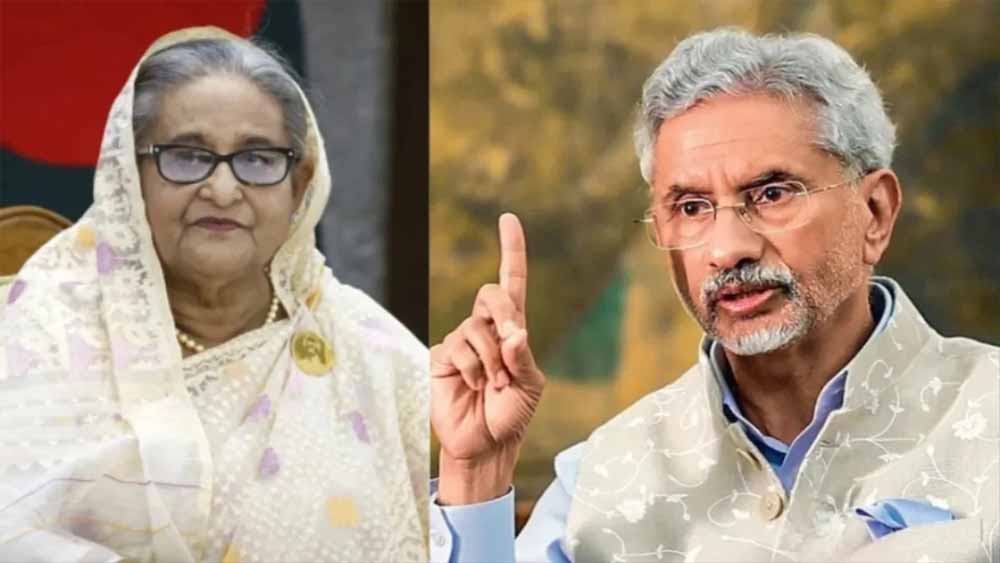 हमारे फैसलों पर किसी को वीटो नहीं — शेख हसीना के भारत आगमन पर जयशंकर का कड़ा संदेश