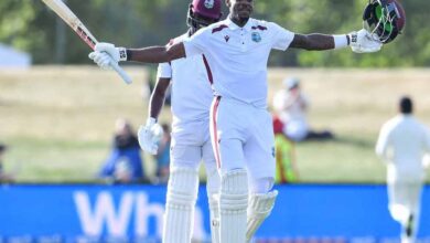 डबल शतक से ग्रीव्स का कहर: न्यूजीलैंड के खिलाफ वेस्टइंडीज को मिला 531 रनों का पहाड़ डबल शतक से ग्रीव्स का कहर: न्यूजीलैंड के खिलाफ वेस्टइंडीज को मिला 531 रनों का पहाड़