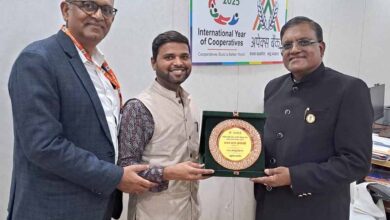 पैक्स कम्प्यूटराईजेशन में देश में प्रथम स्थान हेतु नाबार्ड द्वारा अपेक्स बैंक  पुरस्कृत