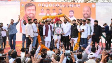 भाजयुमो प्रदेश अध्यक्ष श्याम टेलर का सतना में भव्य स्वागत