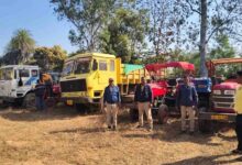 अवैध उत्खनन पर खनिज विभाग का बड़ा एक्शन, पोकलेन सहित 16 वाहन जब्त