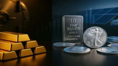चांदी की कीमतों में बड़ी गिरावट! रिकॉर्ड हाई से ₹1.80 लाख टूटी, सोना भी फिसला चांदी की कीमतों में बड़ी गिरावट! रिकॉर्ड हाई से ₹1.80 लाख टूटी, सोना भी फिसला