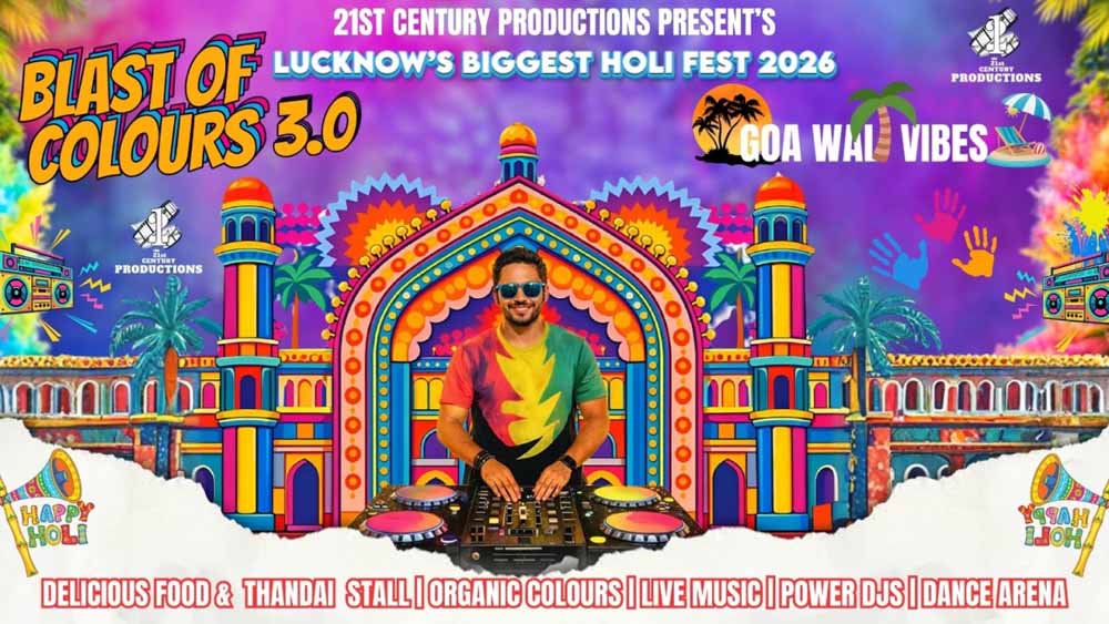 DJ बीट्स, नियॉन लाइट्स और गोवा वाइब्स! लखनऊ में होली का सबसे बड़ा धमाका ‘Blast of Colours 3.0’ के लिए हो जाए तैयार