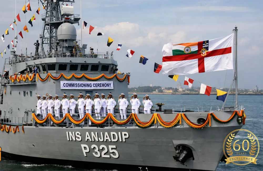 समंदर में भारत की बढ़ी मारक क्षमता: युद्धपोत अंजदीप की एंट्री से दुश्मनों में हड़कंप