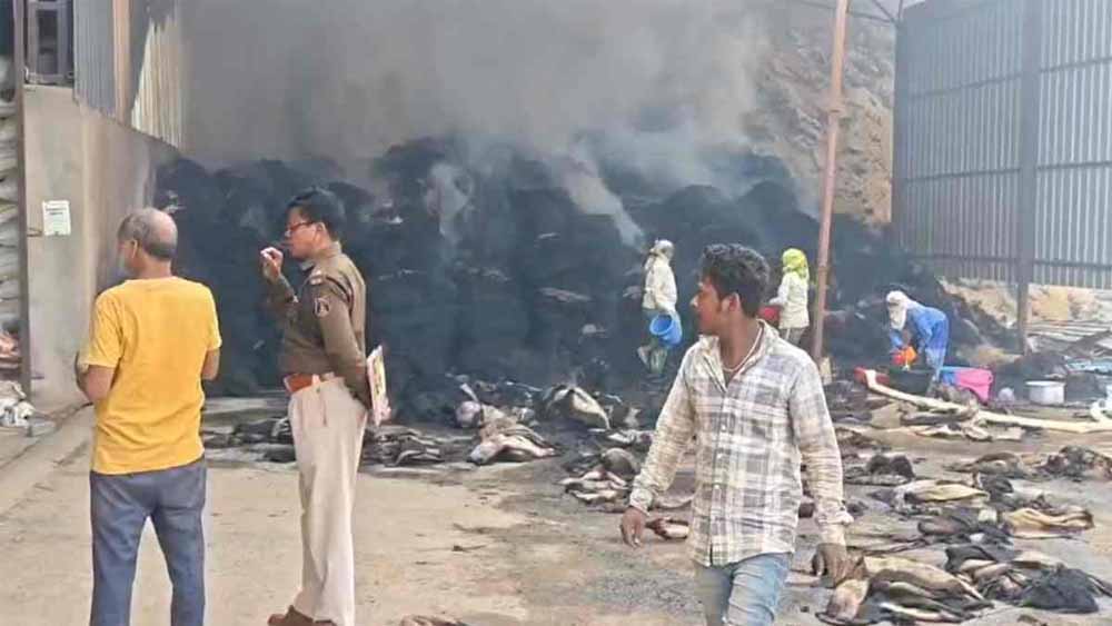 राइस मिल में भीषण आग, लाखों का धान और हजारों खाली बारदाने जलकर राख राइस मिल में भीषण आग, लाखों का धान और हजारों खाली बारदाने जलकर राख
