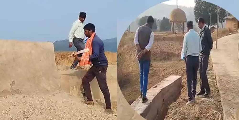 विधायक ने गुणवत्ताहीन निर्माण को तुड़वाया, भ्रष्ट ठेकेदार का कारनामा उजागर